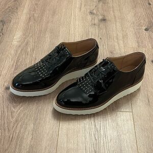 Johnston & Murphy Black Patent Leather Women's Loafers